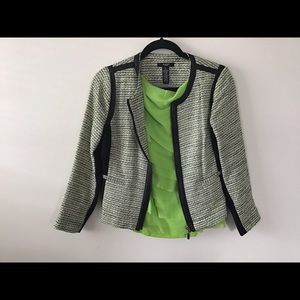 Alfani Petite tweed jacket and ruffled tank bundle